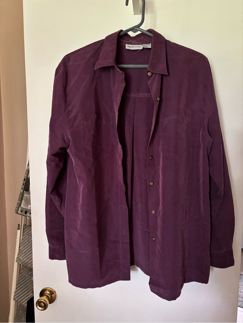 Apparenza Deep Wine Button-Up Shirt Jacket